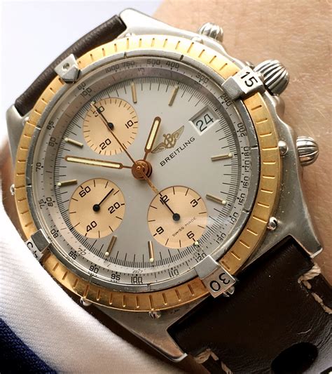 breitling stahl gold|breitling gold bezel.